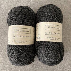 NWT Biches & Buches Le Petit Lambswool Colour Dark Grey Lot of 2